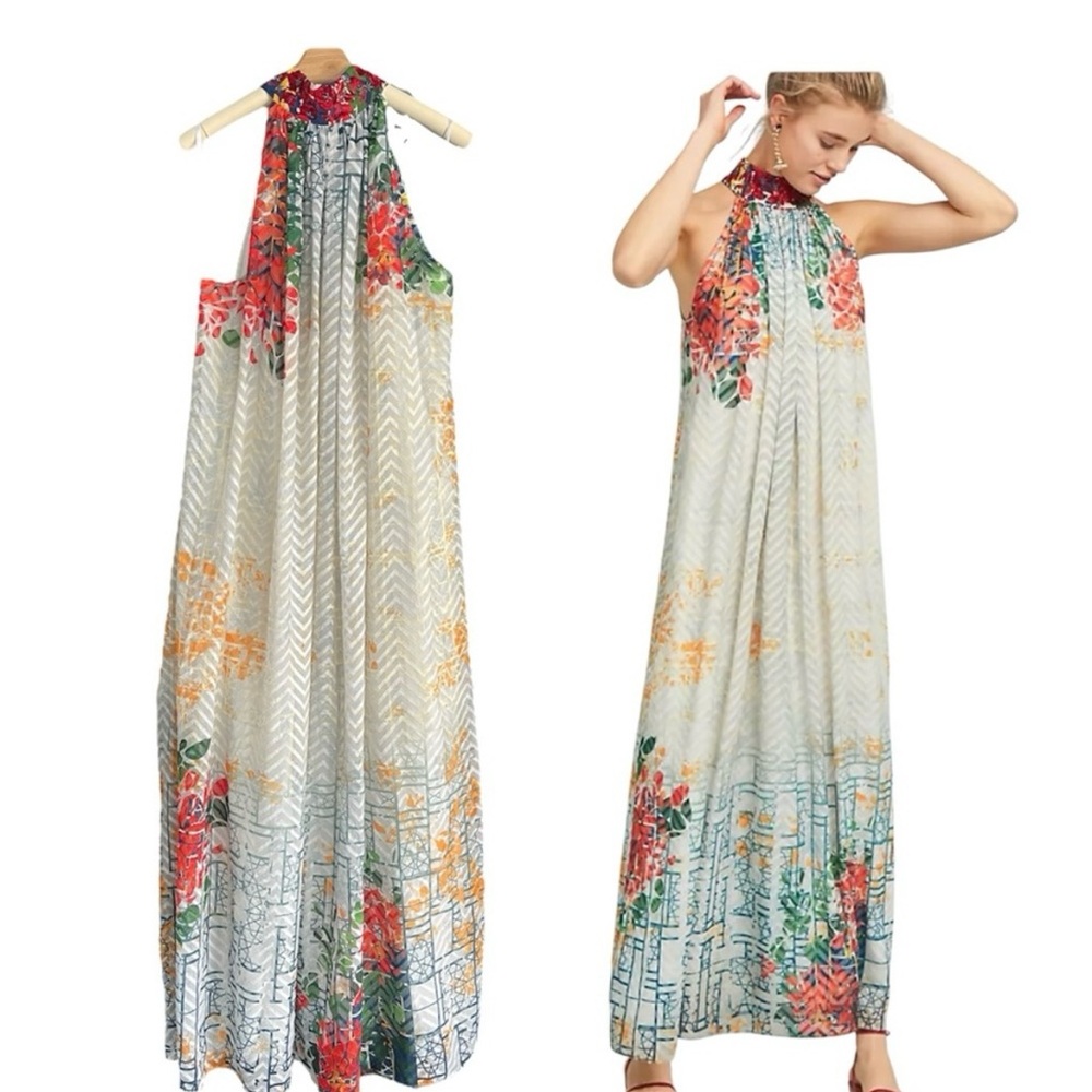 Bhanuni By JYOTI The Marilla Maxi Dress Boho Antropologie Embroidery Size XL - Picture 2 of 14
